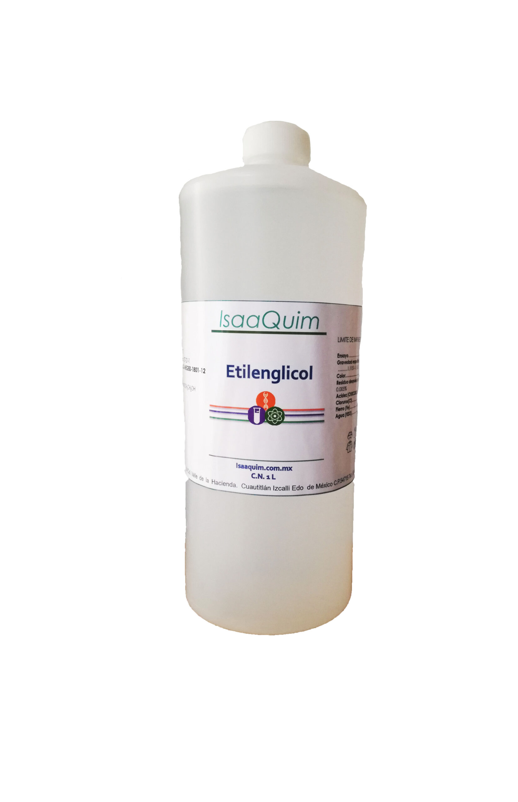 Etilenglicol 1 litro Quimicos y Reactivos IsaaQuim