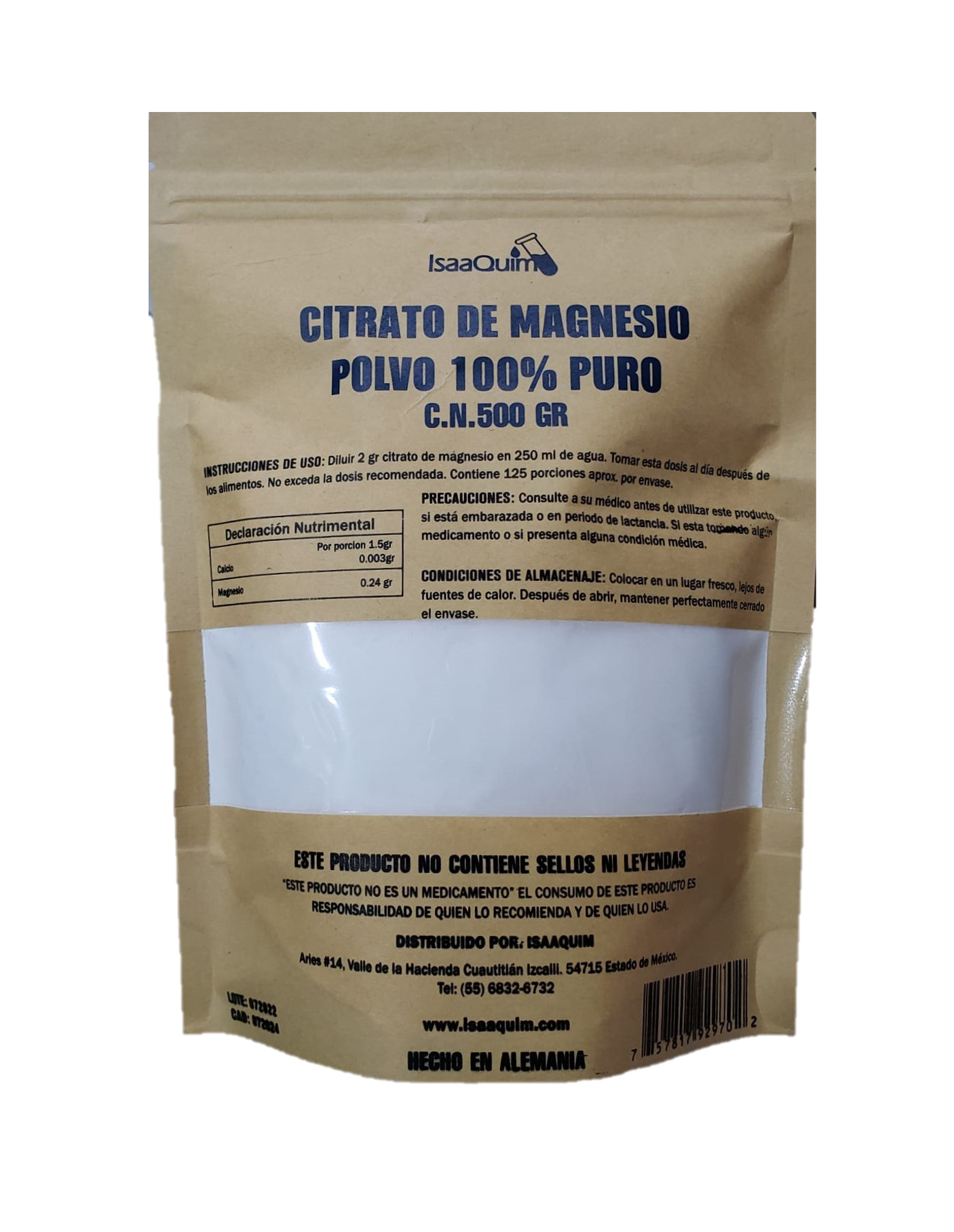 HB-290 Citrato De Magnesio Puro En Polvo – Botica Barcia, 47% OFF