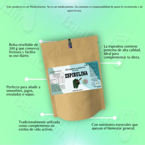 2x1 ESPIRULINA 200 G (POLVO) - Image 3