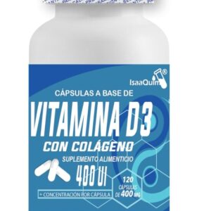 CAPSULAS DE VIITAMINA D3 400 UI & COLAGENO UI (120 CÁPSULAS DE 400 MG)