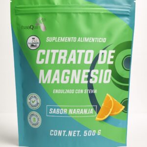 CITRATO DE MAGNESIO SABOR NARANJA 333 PORCIONES SUPLEMENTO ALIMENTICIO 500 GR