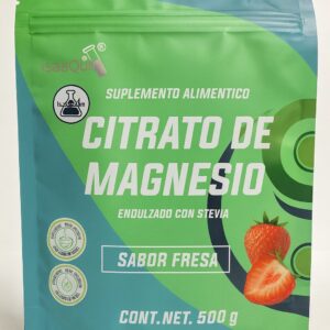 CITRATO DE MAGNESIO SABOR FRESA 333 PORCIONES SUPLEMENTO ALIMENTICIO 500 G