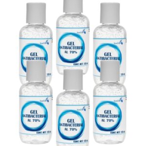 PACK DE 6 PIEZAS GEL ANTIBACTERIAL AL 70% (120 ML)