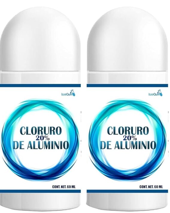 Pack 2 Cloruro de Aluminio 20% – Desodorante Roll-On Antitranspirante para Hiperhidrosis | Uso Nocturno | 60 ml c/u