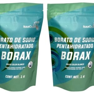Bórax Multiusos 2 Pack (1 kg c/u) – Para Limpieza del Hogar, Jabones Caseros y Manualidades