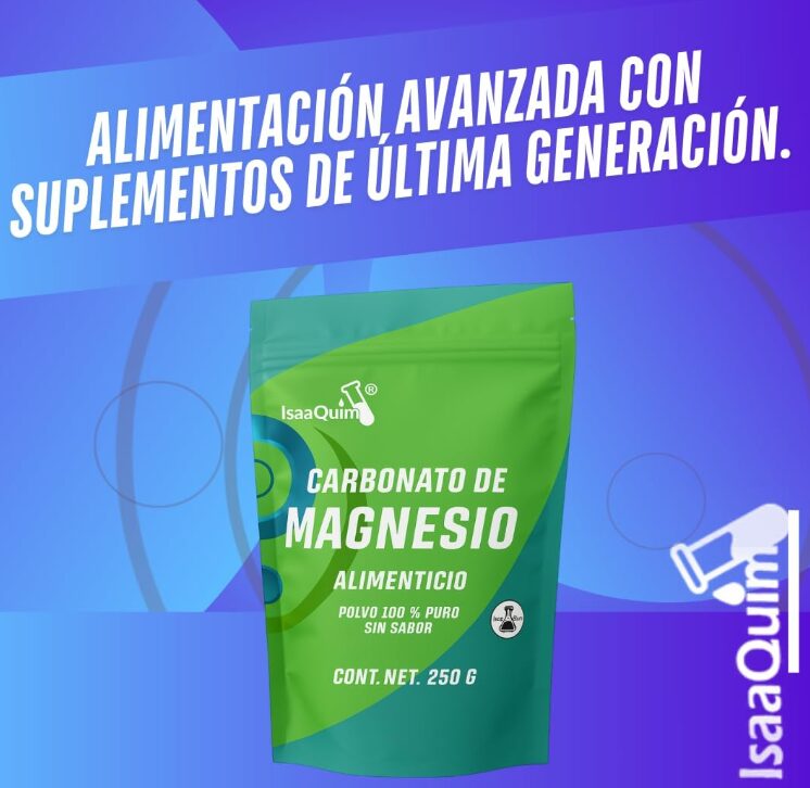 Carbonato de Magnesio Alimenticio 500 g (2 Bolsas de 250 g) | 332 Porciones de 1.6 g | Polvo 100% Puro Sin Sabor - Image 4