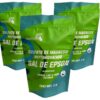 Sulfato de Magnesio Alimenticio 3 Pack | Sal de Epsom en Polvo | 3 Bolsas de 1 kg c/u | Marca IsaaQuim