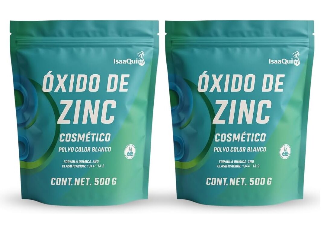 DUO de Óxido de Zinc Cosmético 500 g | Grado Cosmético | Protector de la Piel | Uso Externo